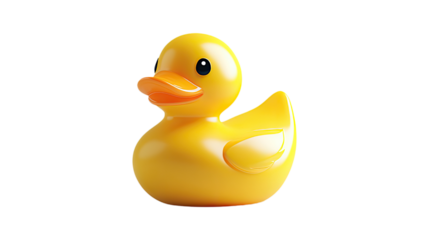 A charming yellow rubber duck
