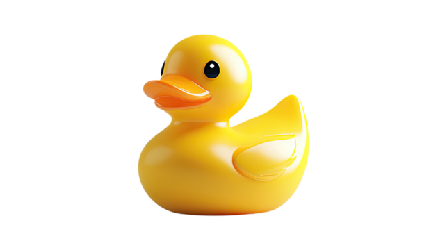 A charming yellow rubber duck