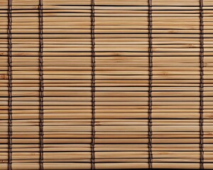 Bamboo Mat Texture with a Natural Finish and Fine Vertical Stripes