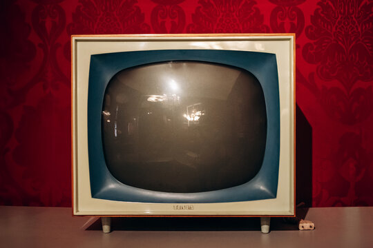 Bratislava, Slovakia - August 7, 2024: Kamelia 4210 U TV set, Tesla Pardubice, 1962, MMB