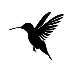 Humming bird silhouette vector silhouette