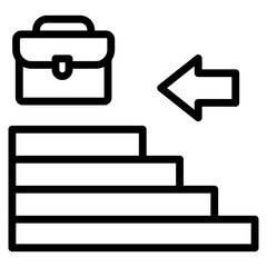 Corporate Ladder Icon Element For Design