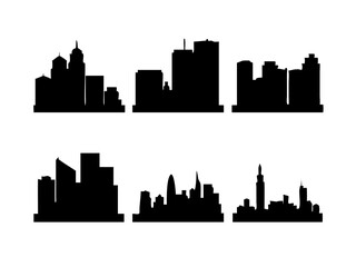 skyline silhouette, silhouettes-of-modern-city-skylines-in-black