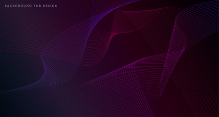 Abstract color minimalistic striped background with gradient. Modern futuristic concept with infinity wavy lines. Technology digital design