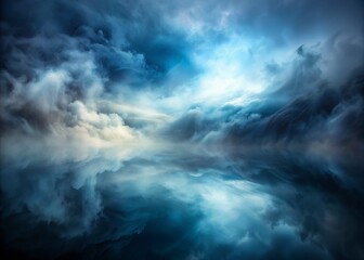 Obraz premium Abstracted atmospheric haze dark blues dark grays subtle shading