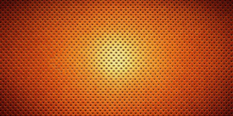 Obraz premium Orange textured metal background with perforated sheet design