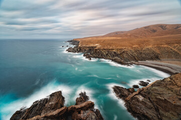 sunset at the sea with beautiful colors