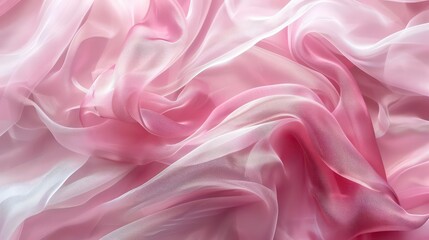 Obraz premium Close-up of pink and white tulle fabric with subtle texture.
