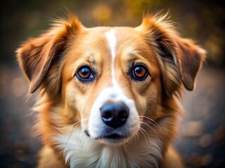 adorable dog eyes soft focus intimate portrait
