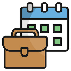 Work Schedule Icon Element For Design