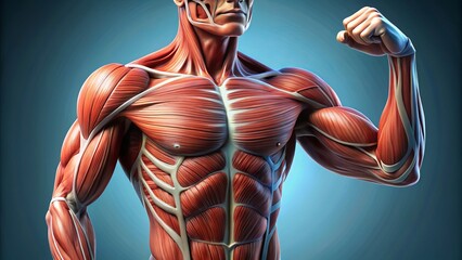 anatomy of bicep and tricep muscles definition illustration