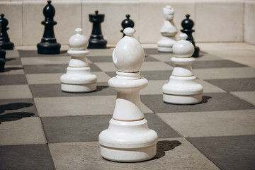 Giant chess in the center of Bratislava