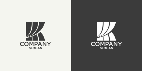 initial K monogram logo design vector