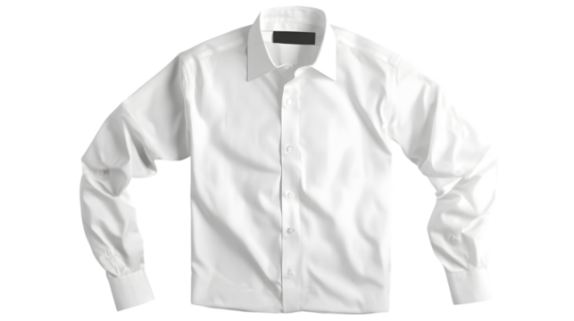 A crisp white shirt isolated on white background