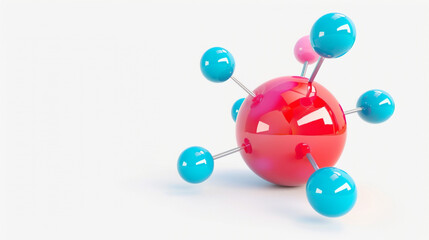 atom strcture on a white background.