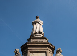 Statue, Da Vinci, Milan