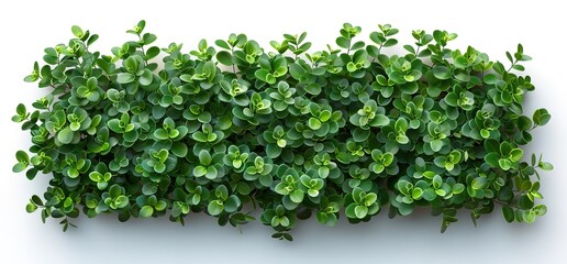Naklejka premium Closeup of a green leafy plant on a white background, perfect for creating a natural and refreshing design element.