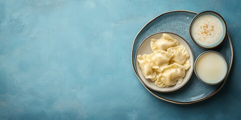 Polish Milk Bar with a Plate of Pierogi
