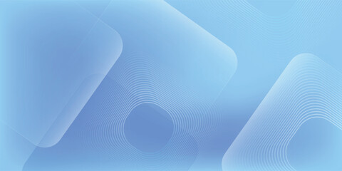 Abstract circle lines on light blue background. Geometric stripe line art design for poster,