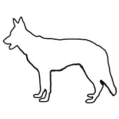 Dog Outline | Dog Illustration | Dog Drawing