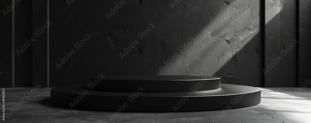 Poster create a podium mockup with a sleek and shiny finish.