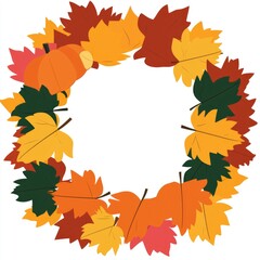 Fototapeta premium Two Smiling Pumpkins in a Halloween Frame