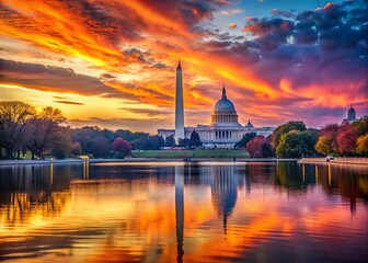 Fototapeta premium colors of sunset in dc
