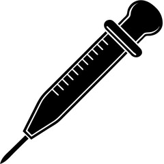 Pipette silhouette vector illustration 