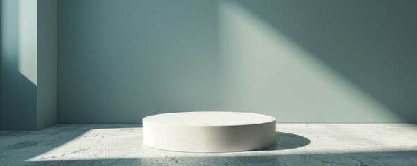 Design a podium mockup with a clean, simple finish.