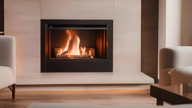 fireplace with red brick