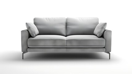 Fototapeta premium a white couch in a room.