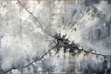 Cracked concrete texture with fractures and weathered surface