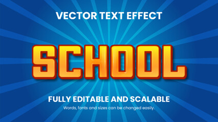 Vector 3d text effect design