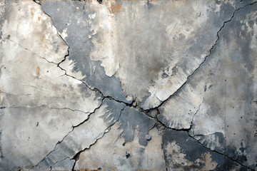Cracked concrete texture with fractures and weathered surface
