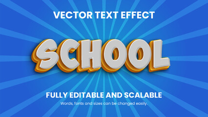 Vector 3d text effect design
