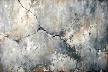 Cracked concrete texture with fractures and weathered surface