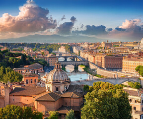 Obraz premium Vista panoramica di Roma Capitale