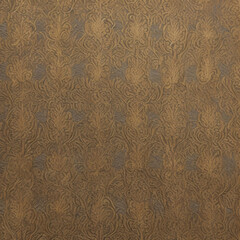 Exquisite golden color wallpaper texture, decorated colorful yellow ornate patterns paper detailed macro closeup photography