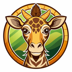 giraffe illustration Mascot for Brand Identity logo