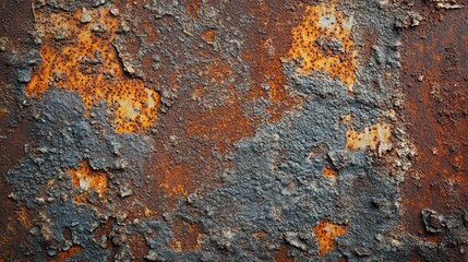 Rustic Weathered Metal Surface with Patina - Industrial Textured Background Close-up