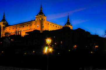 Beautiful building “Alcazar” in Toledo