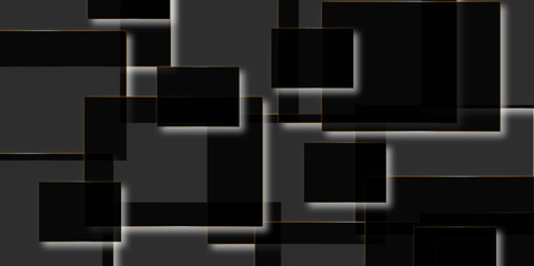 Dark black, white vector pattern in square style. Rectangles with colorful gradient on abstract background. Futuristic 3d abstract background dark square vector illustration eps 10. Basic RGB.