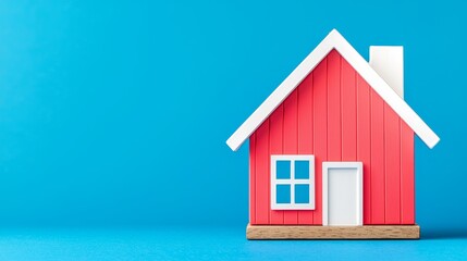 Economic Downturn Concept: Falling Interest Rates Illustrated with House and Mortgage Rate Symbol, Copy Space Available