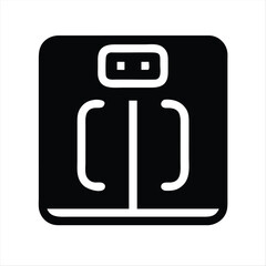 Silhouette of an electronic floor scale icon