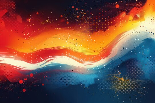 abstract background in colors and patterns for Independence Day
