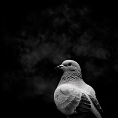 White dove flying with wings spread, symbolizing peace and freedom, isolated on white background