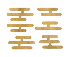 水彩の和柄　雲