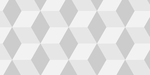 Minimal modern cubes geometric tile and mosaic wall grid backdrop hexagon technology wallpaper background. White and gray block cube structure backdrop grid triangle texture vintage design.