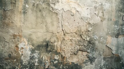 Unpainted vintage-style concrete wall with aged texture for graphic design or retro wallpaper. Rural loft masonry.