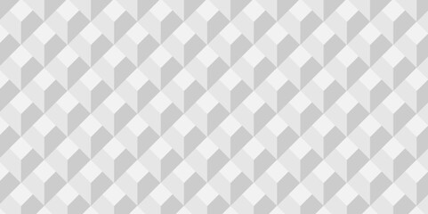 Minimal modern cubes geometric tile and mosaic wall grid backdrop hexagon technology transparent wallpaper background. White and gray block cube structure backdrop grid triangle texture vintage design